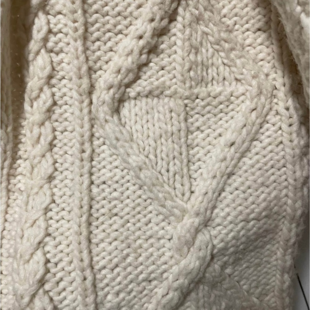Women's Cream Wool Jacket - Picture 8 of 9